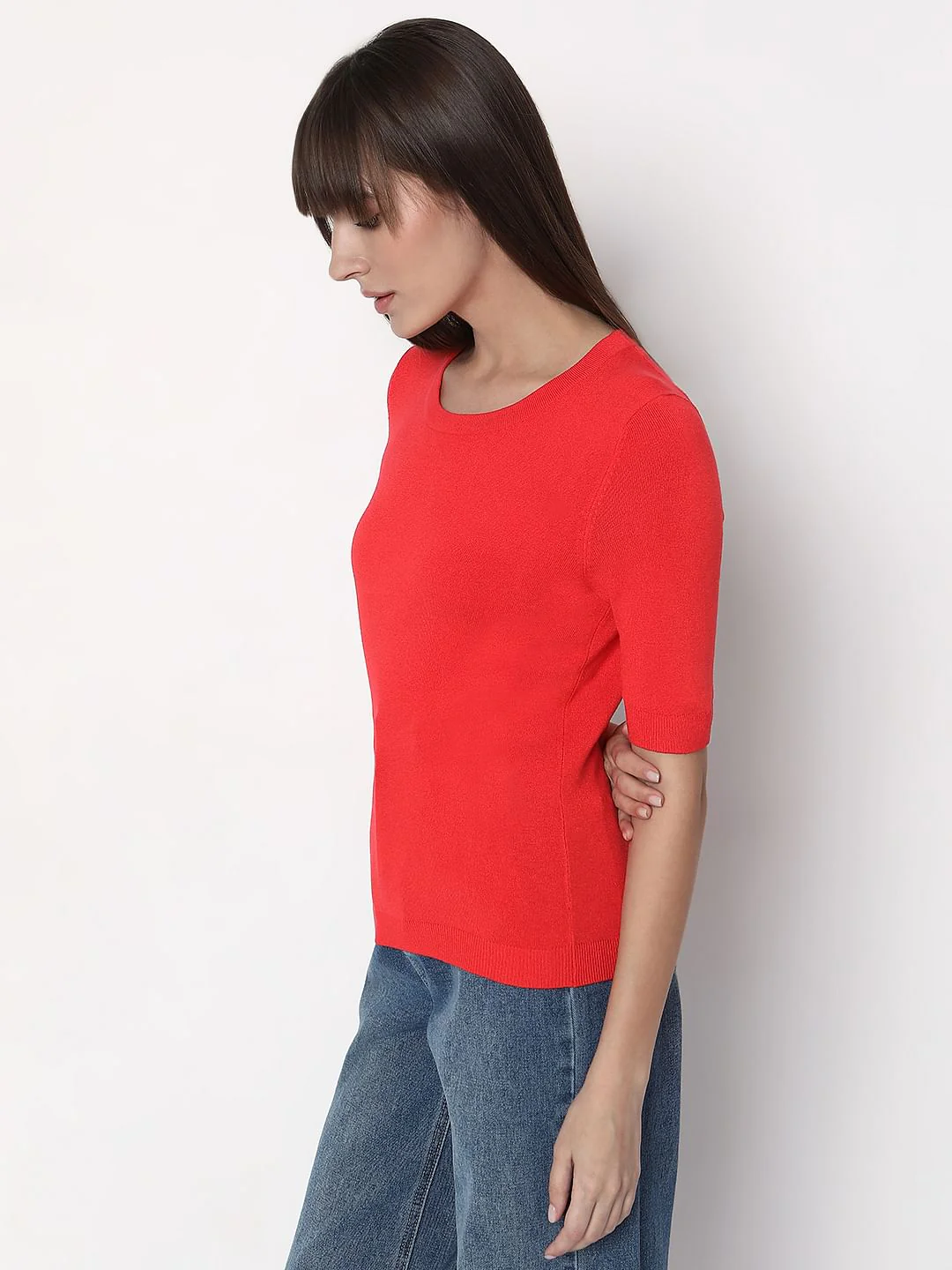 Poppy Red Knit Top - Image 3