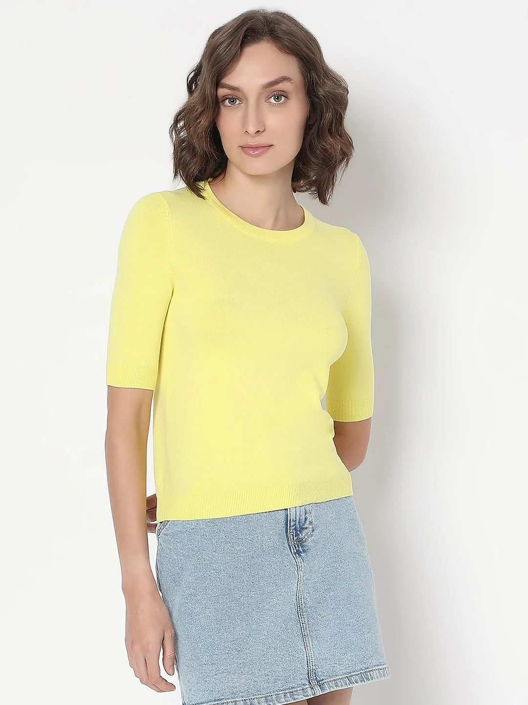 Lemon Green Knit Top - Image 2