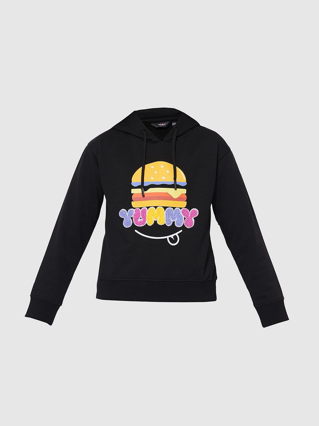 Girls Black Hooded Sweatshirt - Image 6