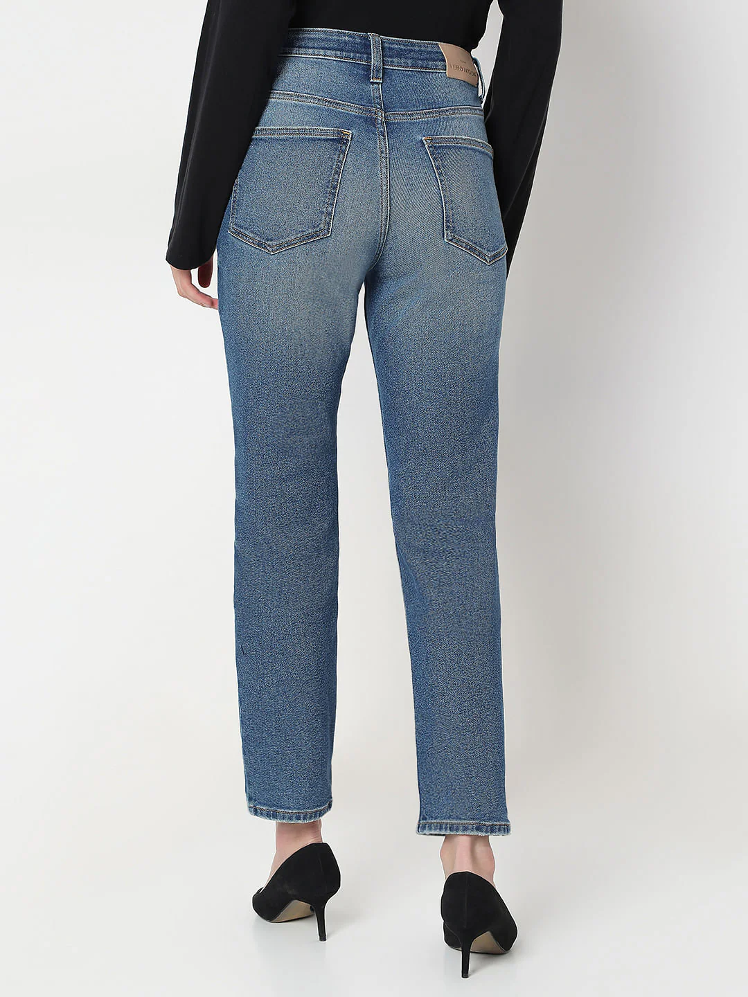 Blue High Rise Skinny Fit Jeans - Image 4