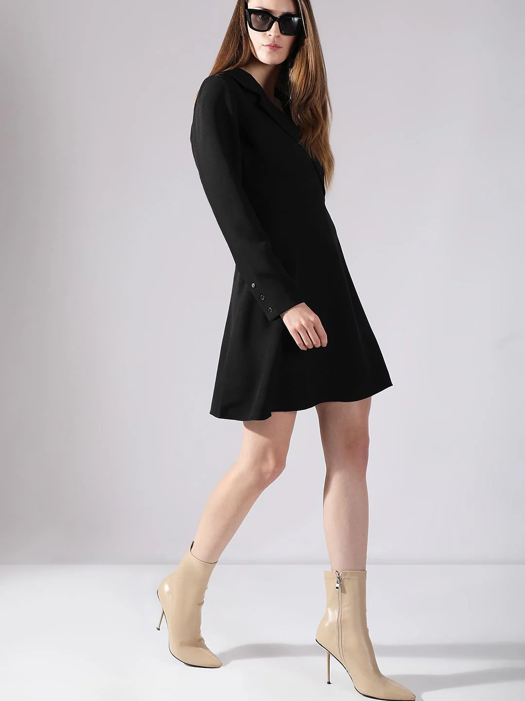 Black Short Blazer Dress