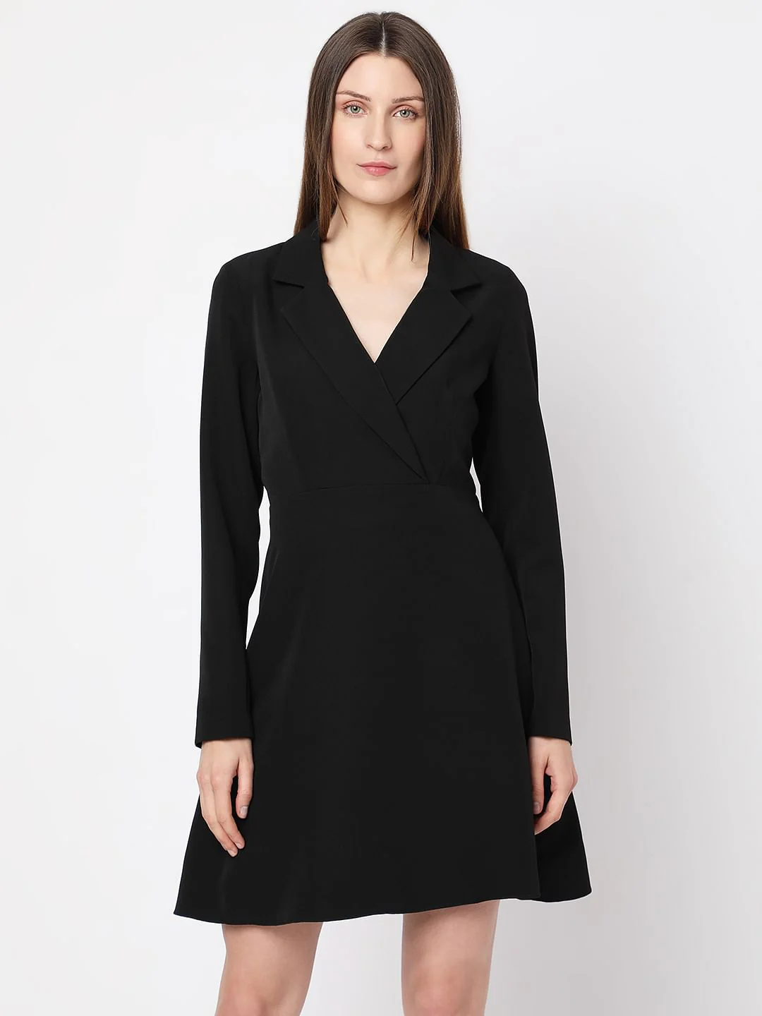 Black Short Blazer Dress - Image 2