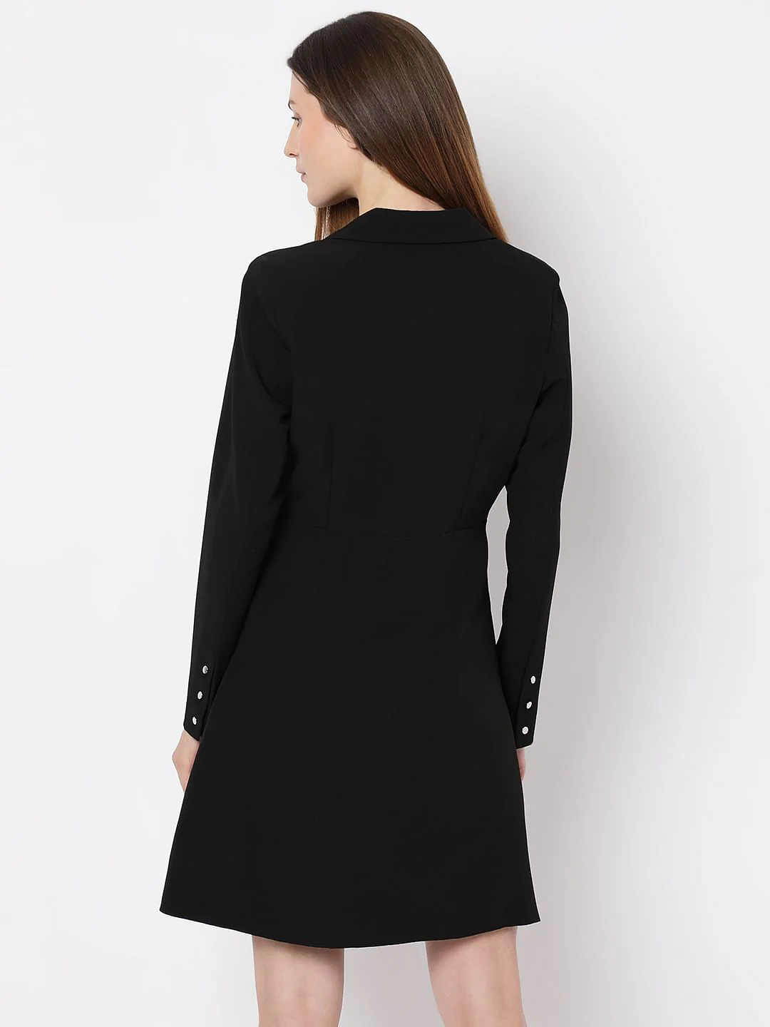 Black Short Blazer Dress - Image 4