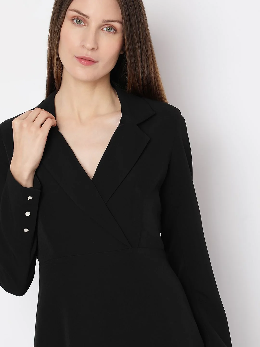 Black Short Blazer Dress - Image 6