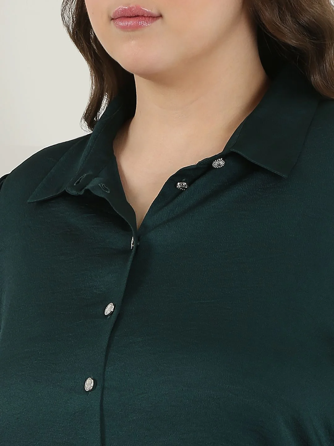 Curve Dark Green Shirt - Image 8