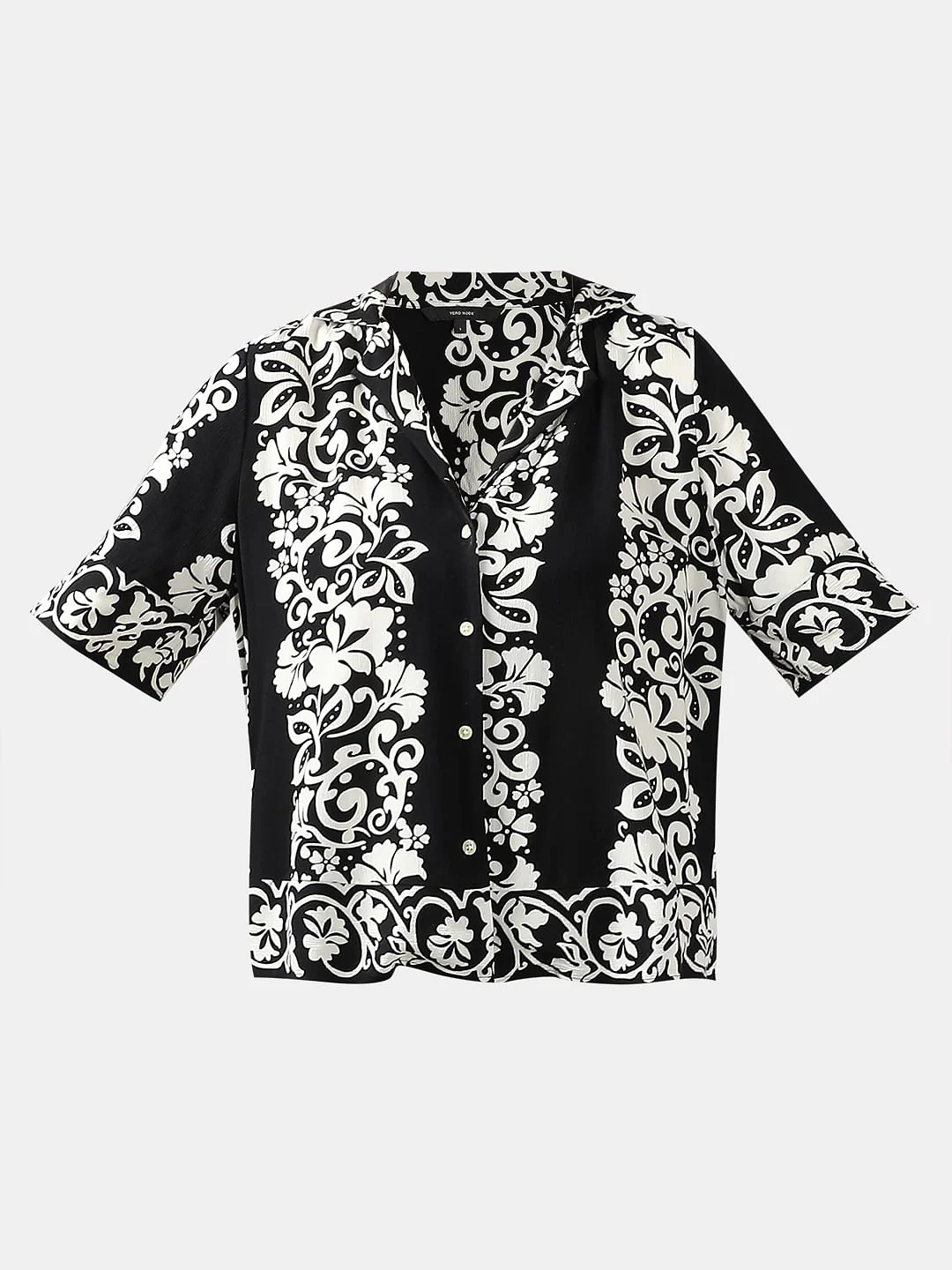 Black Printed Viscose Shirt - Image 7