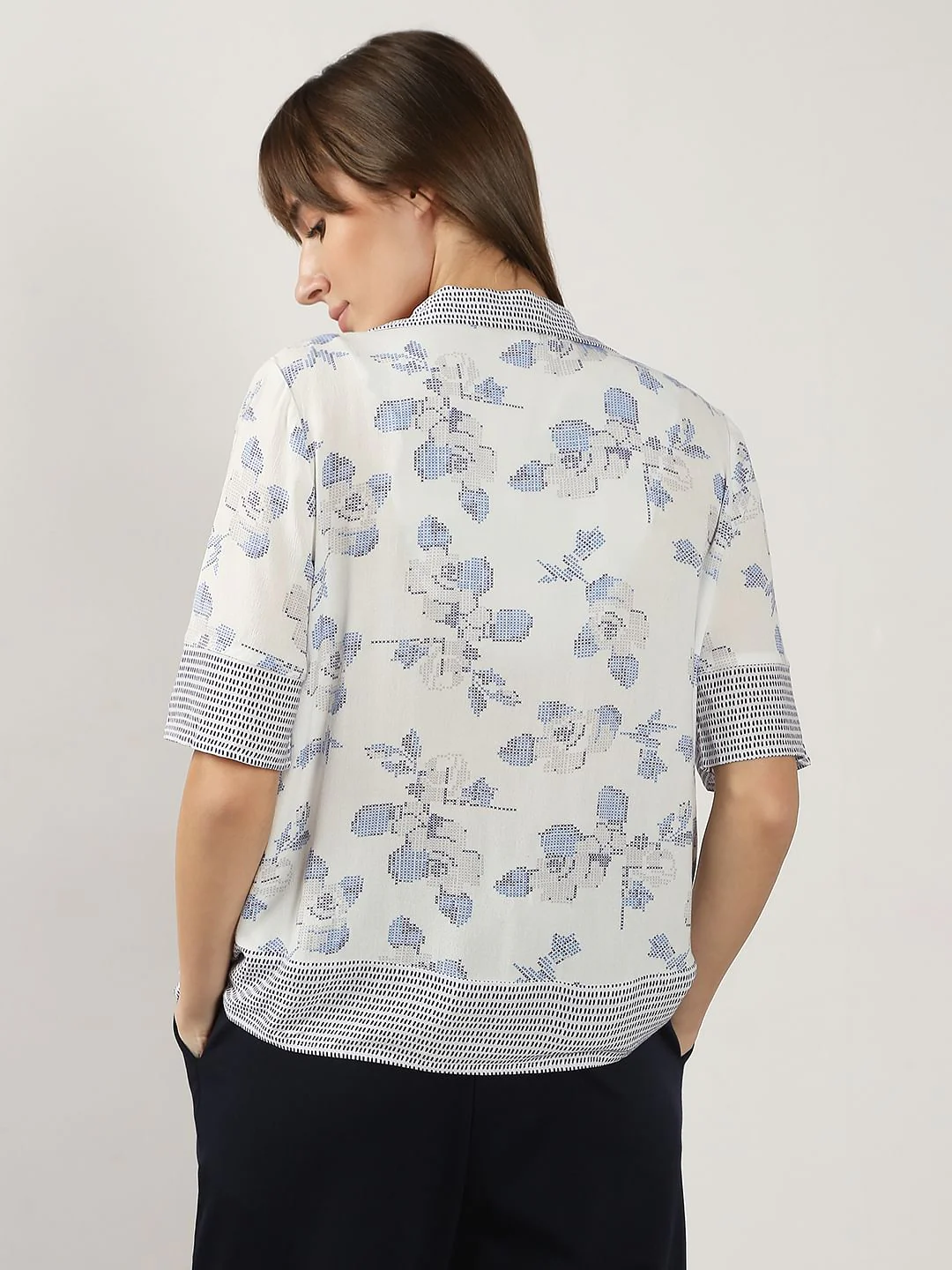 White Printed Viscose Shirt - Image 4