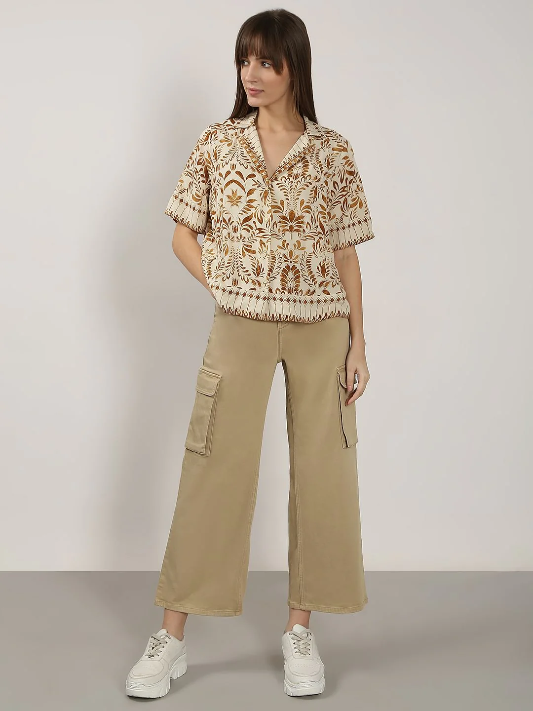 Brown Printed Shirt - Image 5