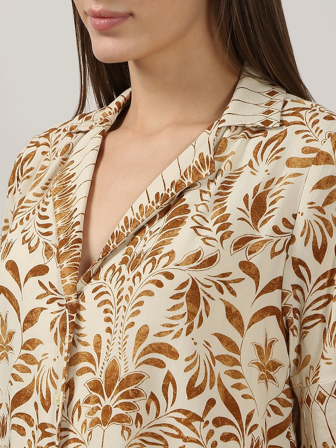 Brown Printed Shirt - Image 8