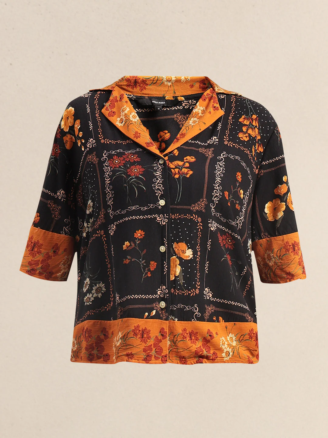 Floral Viscose Short Sleeves Shirt - Image 7