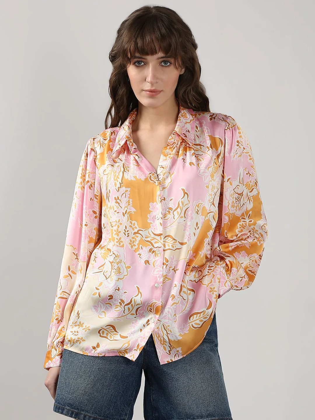 Pink Floral Print Shirt - Image 2