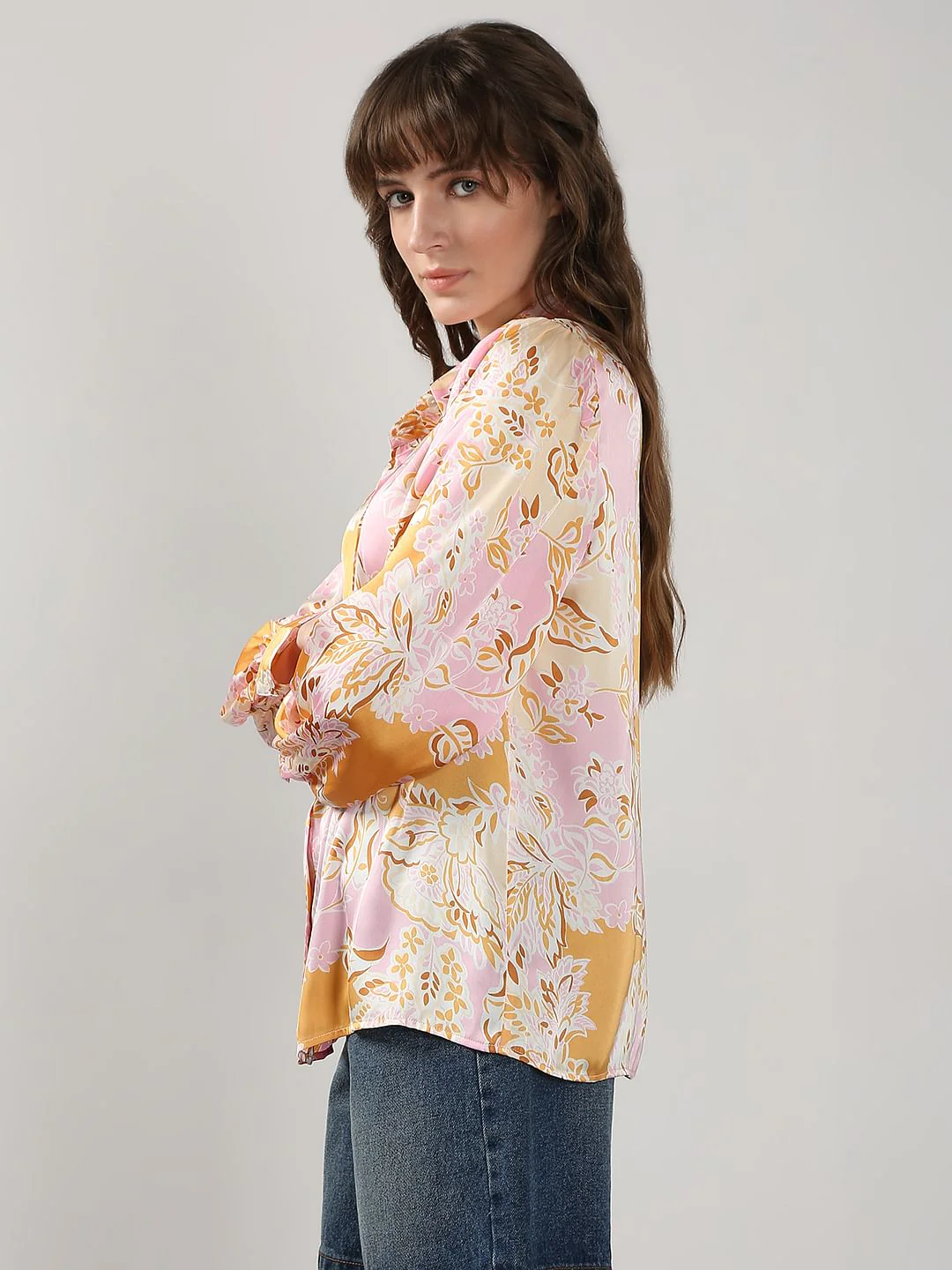 Pink Floral Print Shirt - Image 3