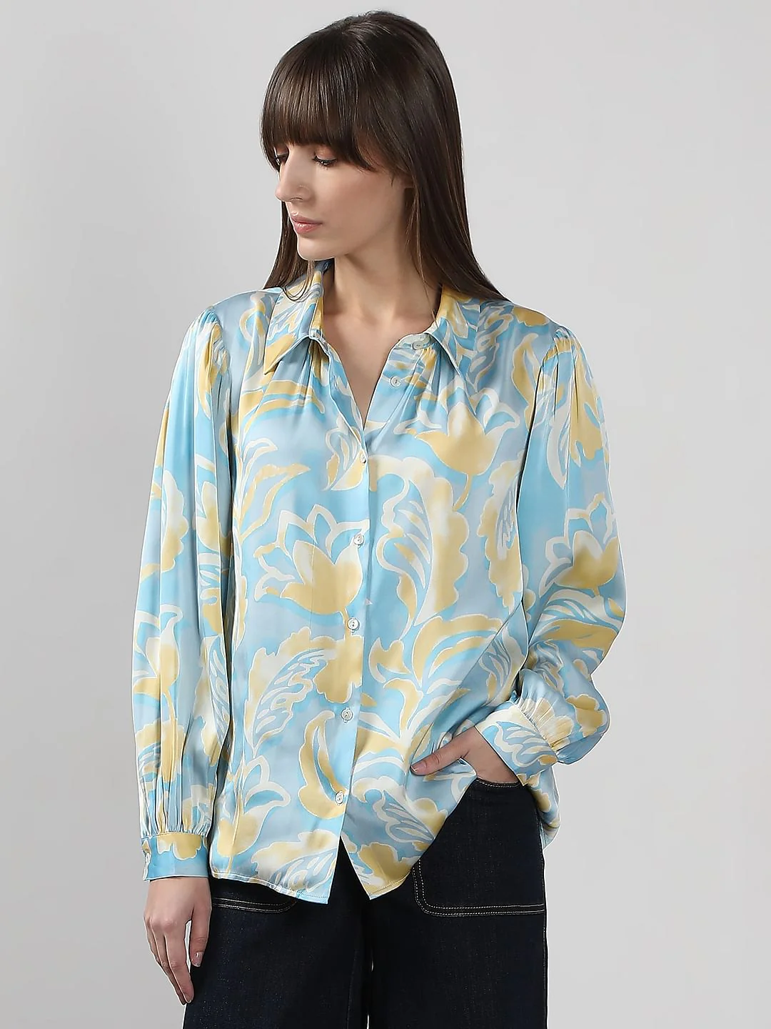 Blue Printed Shirt - Image 2