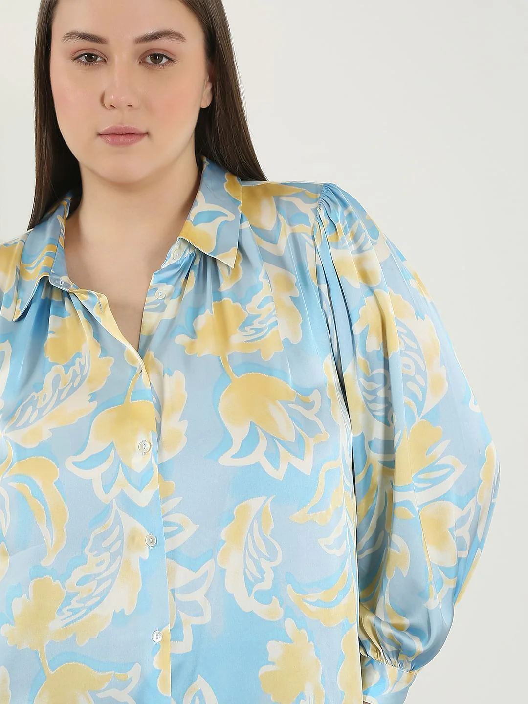 Curve Blue Printed Shirt - Image 6
