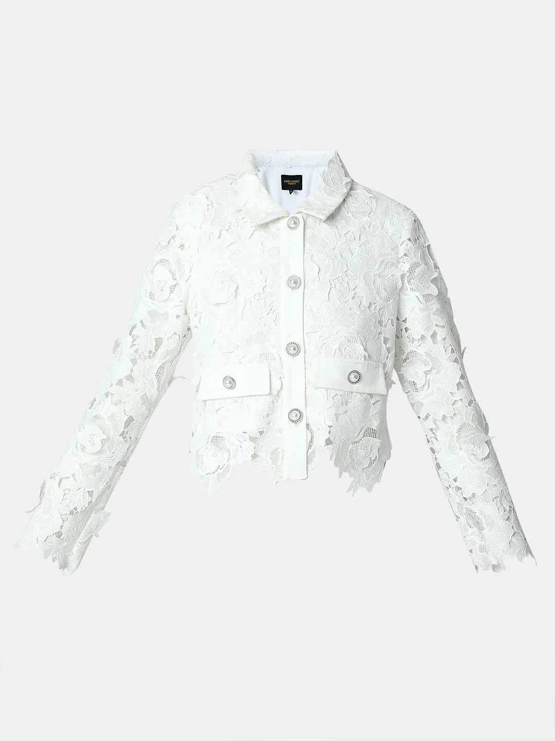 Marquee White Lace Co-Ord Set Shacket - Image 7