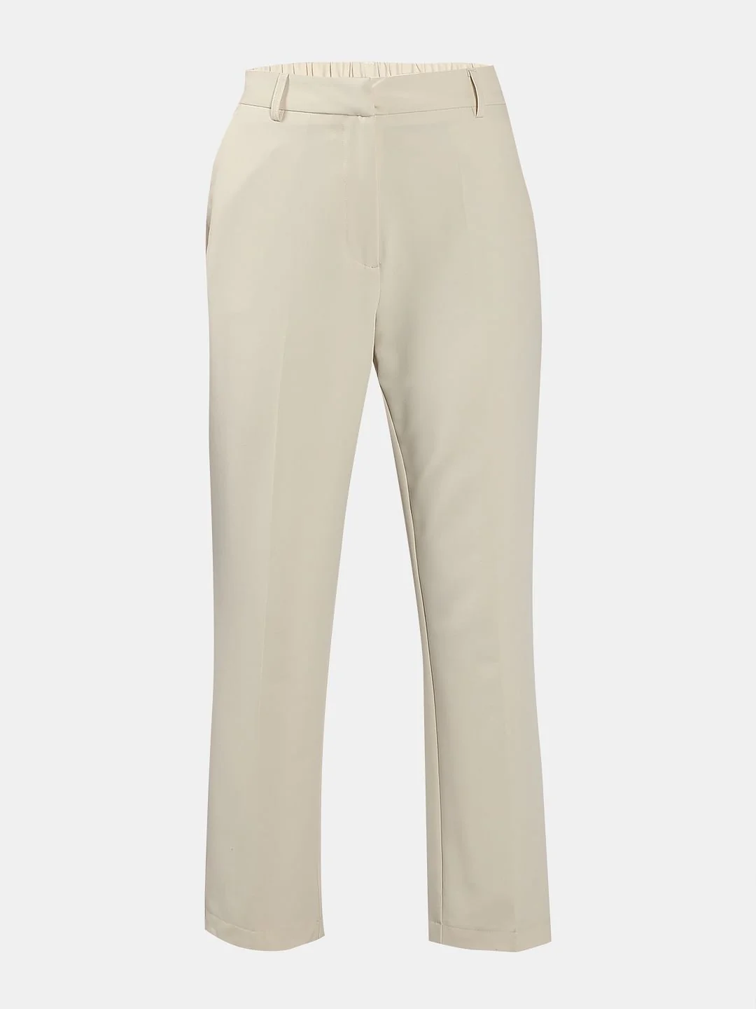 Beige Straight Fit Pants - Image 7