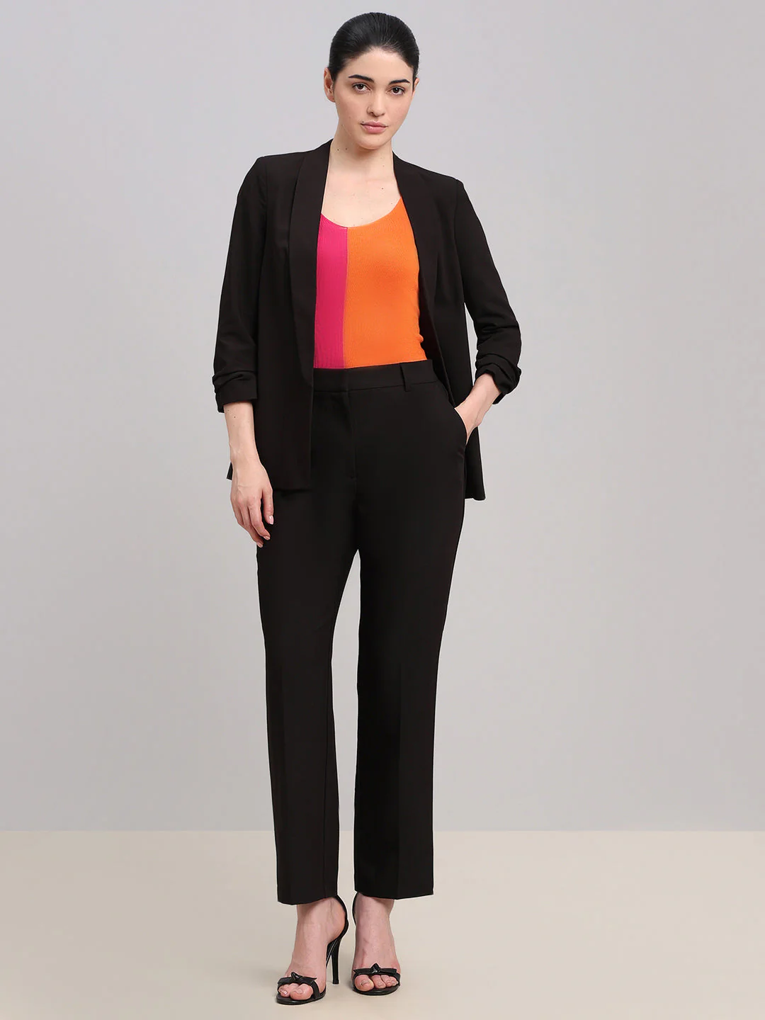 Black Straight Fit Pants - Image 5