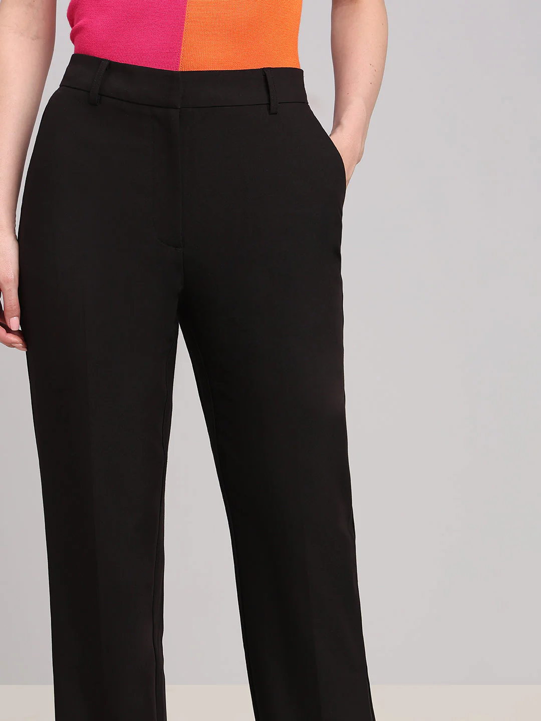 Black Straight Fit Pants - Image 6