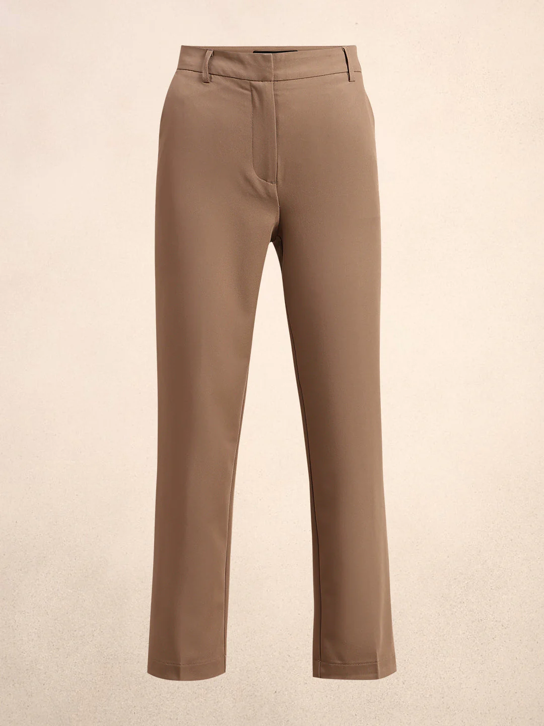 Brown Cropped Slim Fit Pants - Image 7