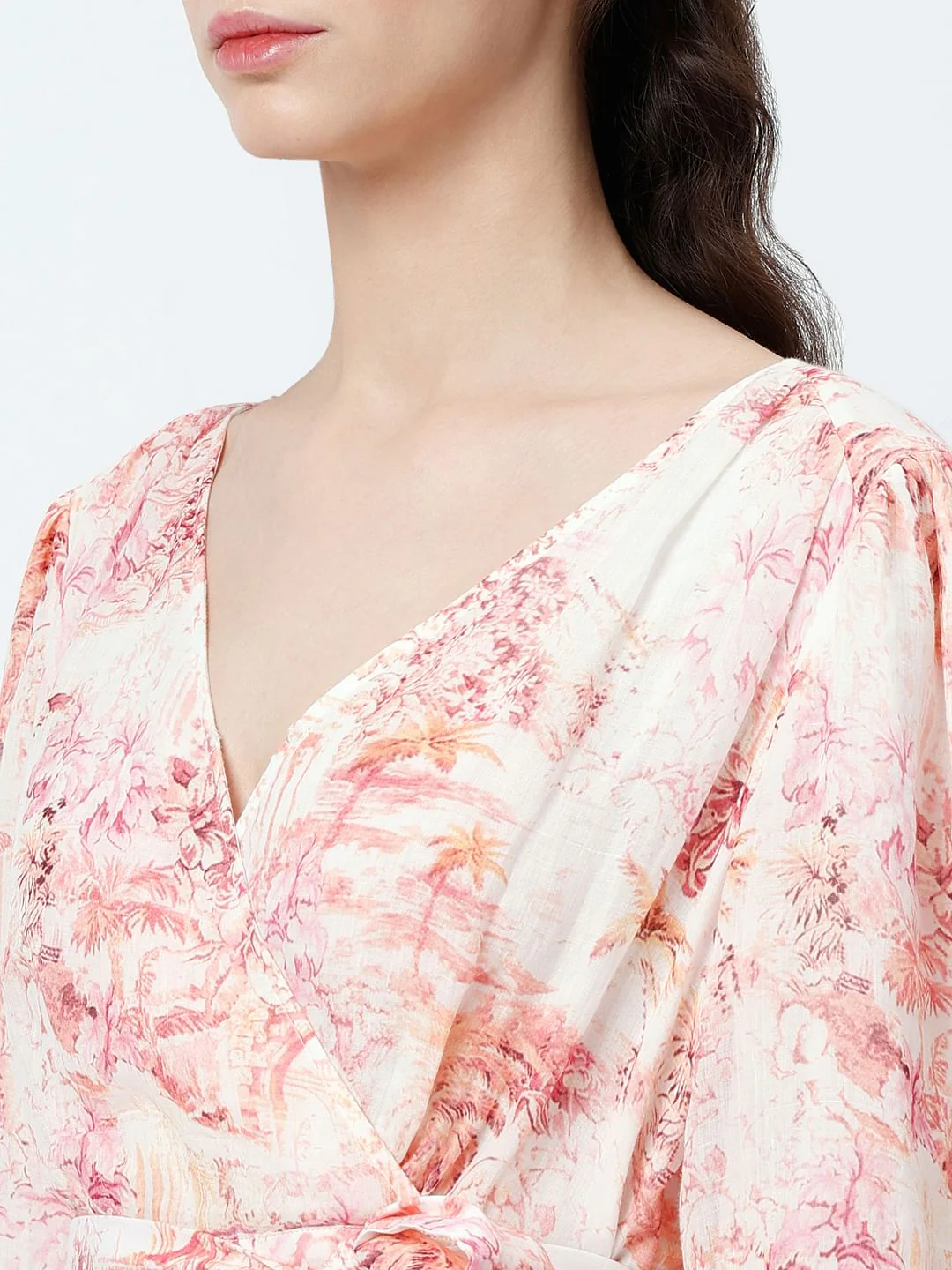 Pink Floral Print Maxi Dress - Image 6