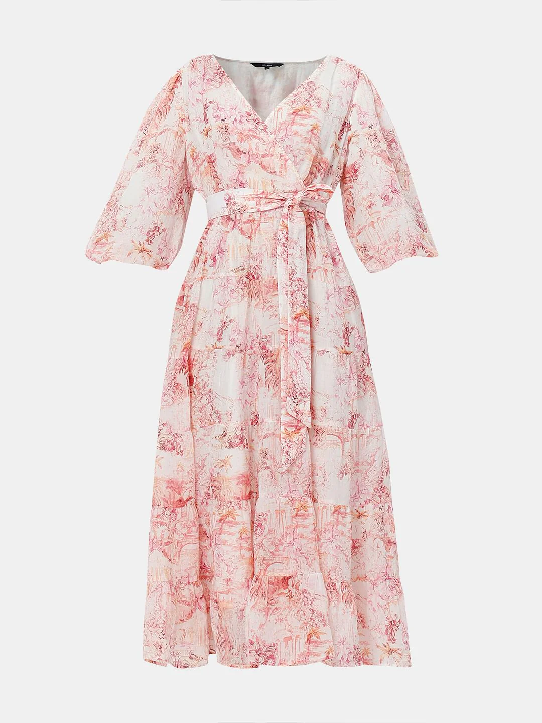 Pink Floral Print Maxi Dress - Image 7