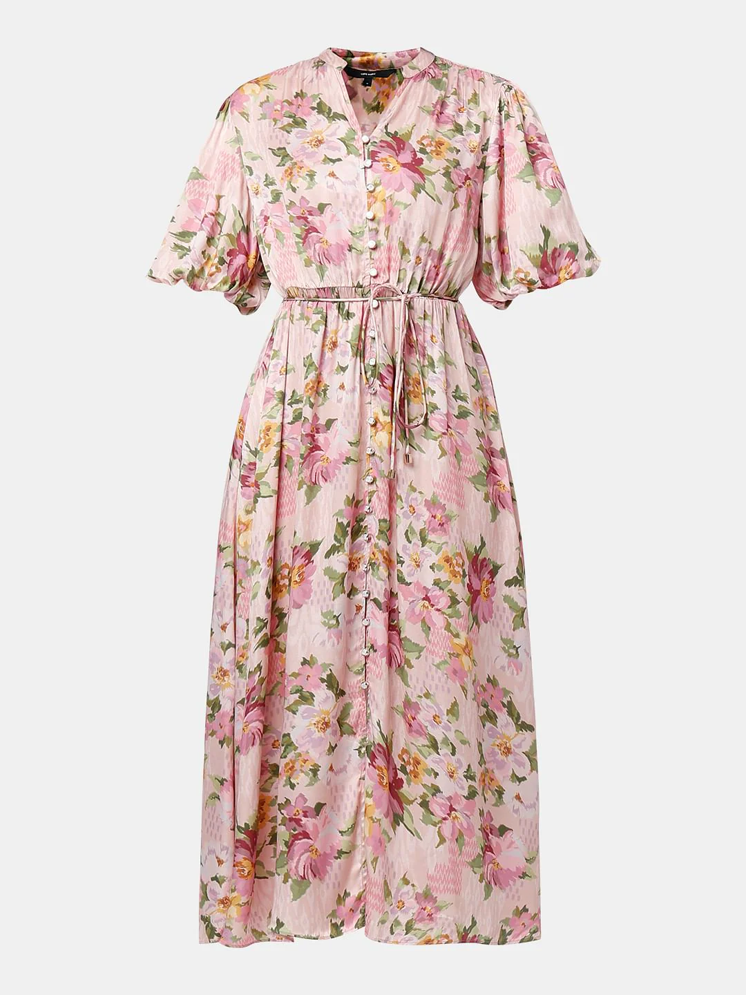 Pink Floral Print Midaxi Dress - Image 7