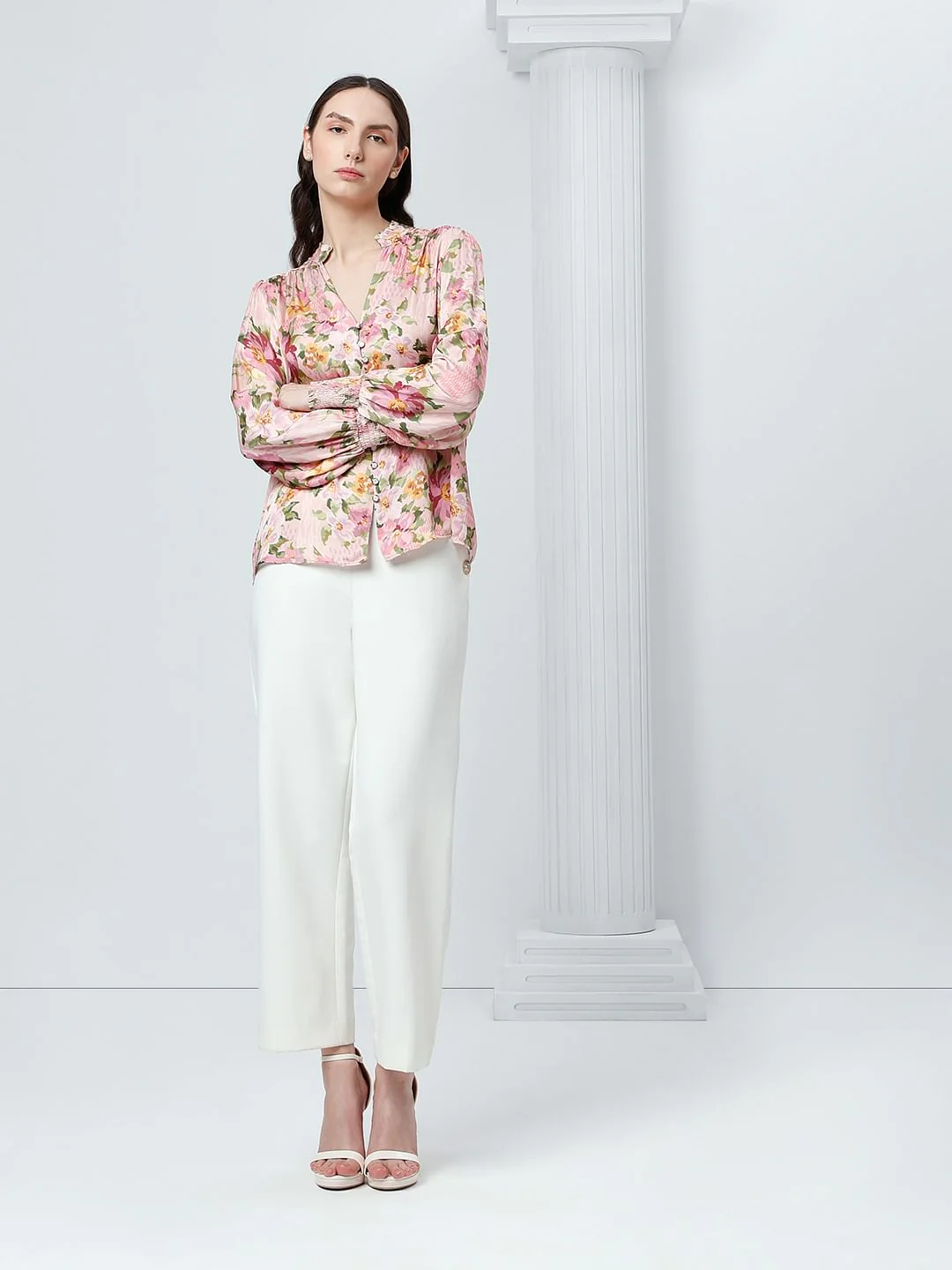 Pink Floral Print Top - Image 5
