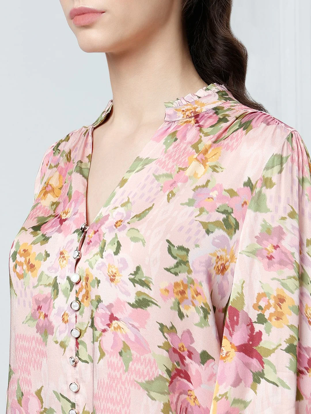 Pink Floral Print Top - Image 8