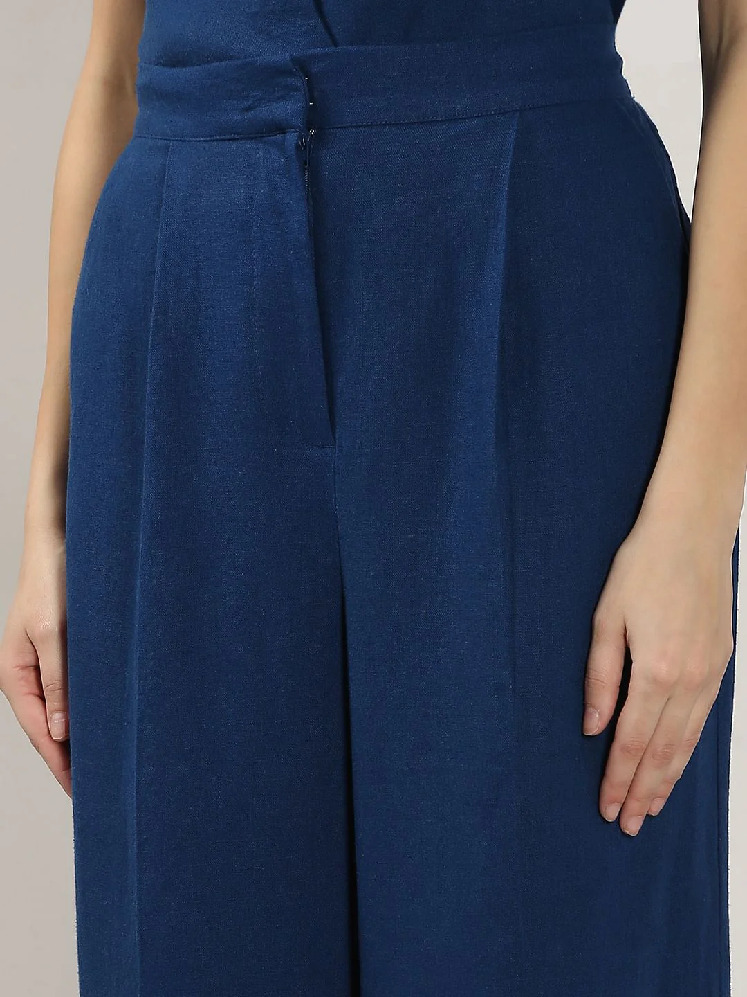 Blue Linen Co-Ord Set Pants - Image 8