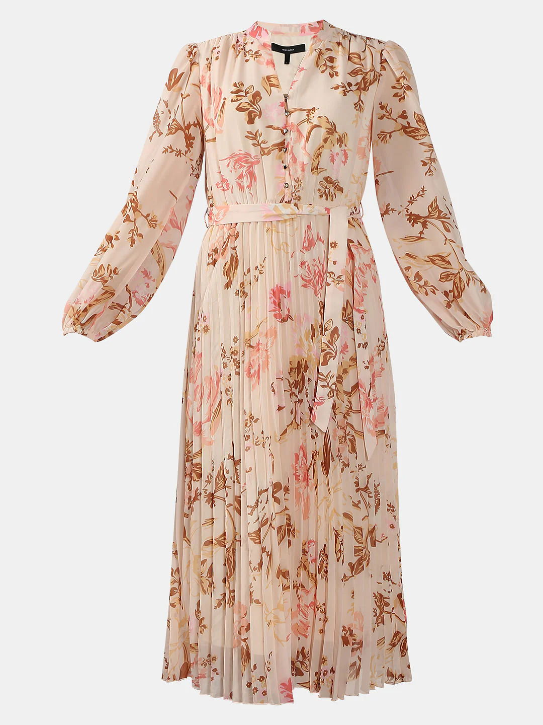 Peach Floral Midi Dress - Image 7