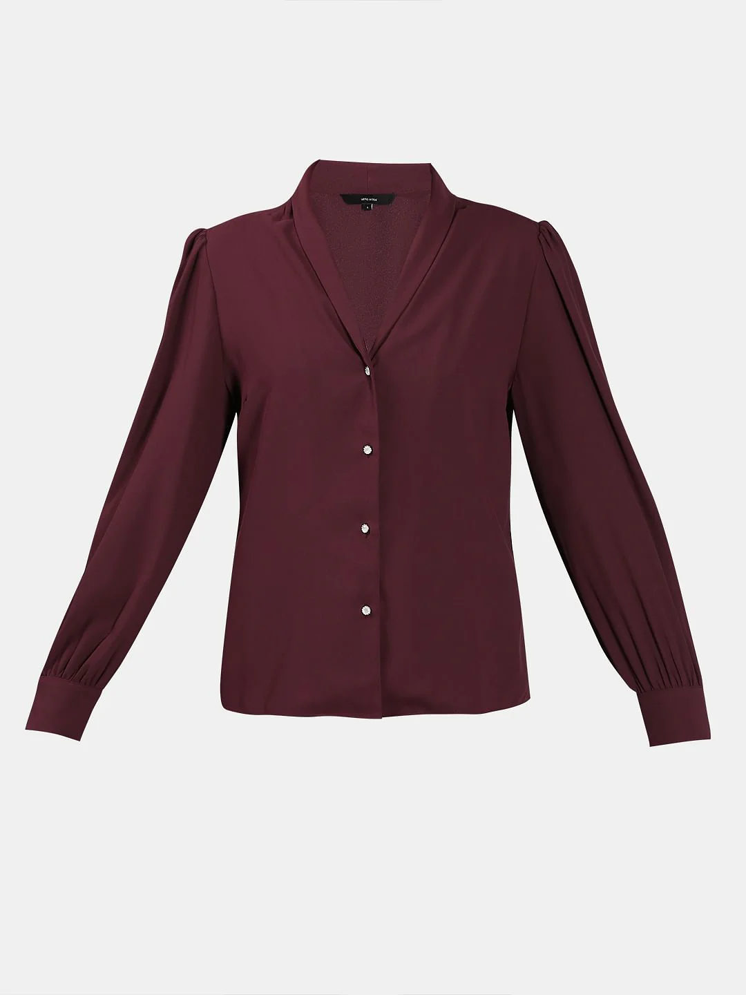 Wine Shawl Collar Shirt - Image 7