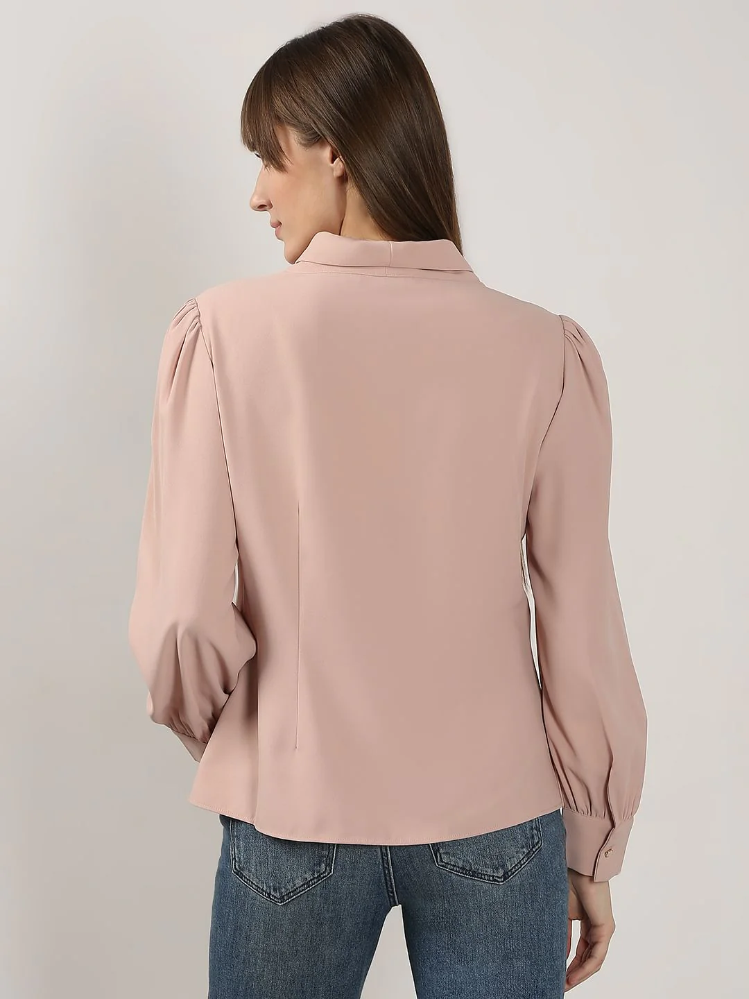Pink Shawl Collar Shirt - Image 4