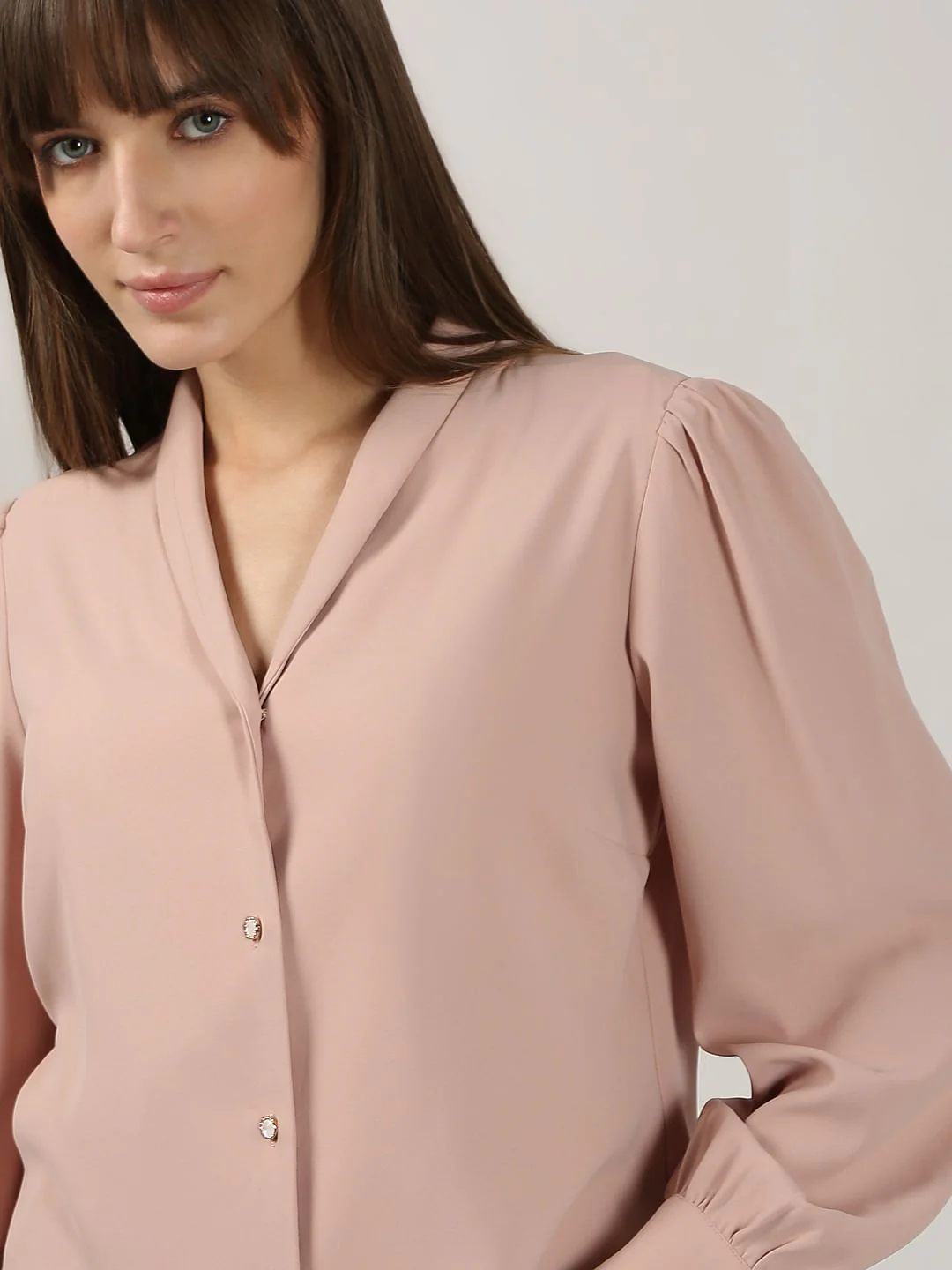 Pink Shawl Collar Shirt - Image 6