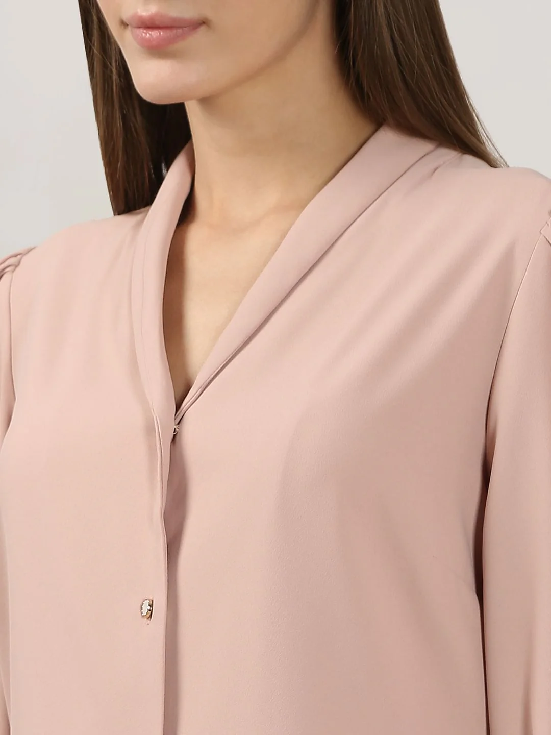 Pink Shawl Collar Shirt - Image 8