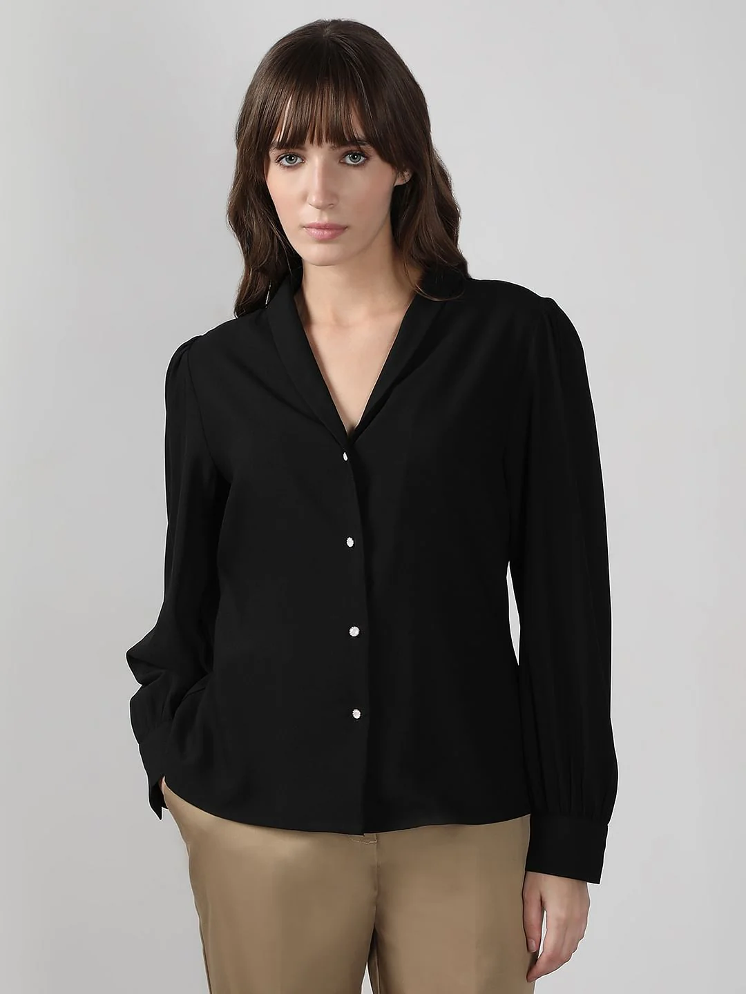 Black Button Down Shirt - Image 2