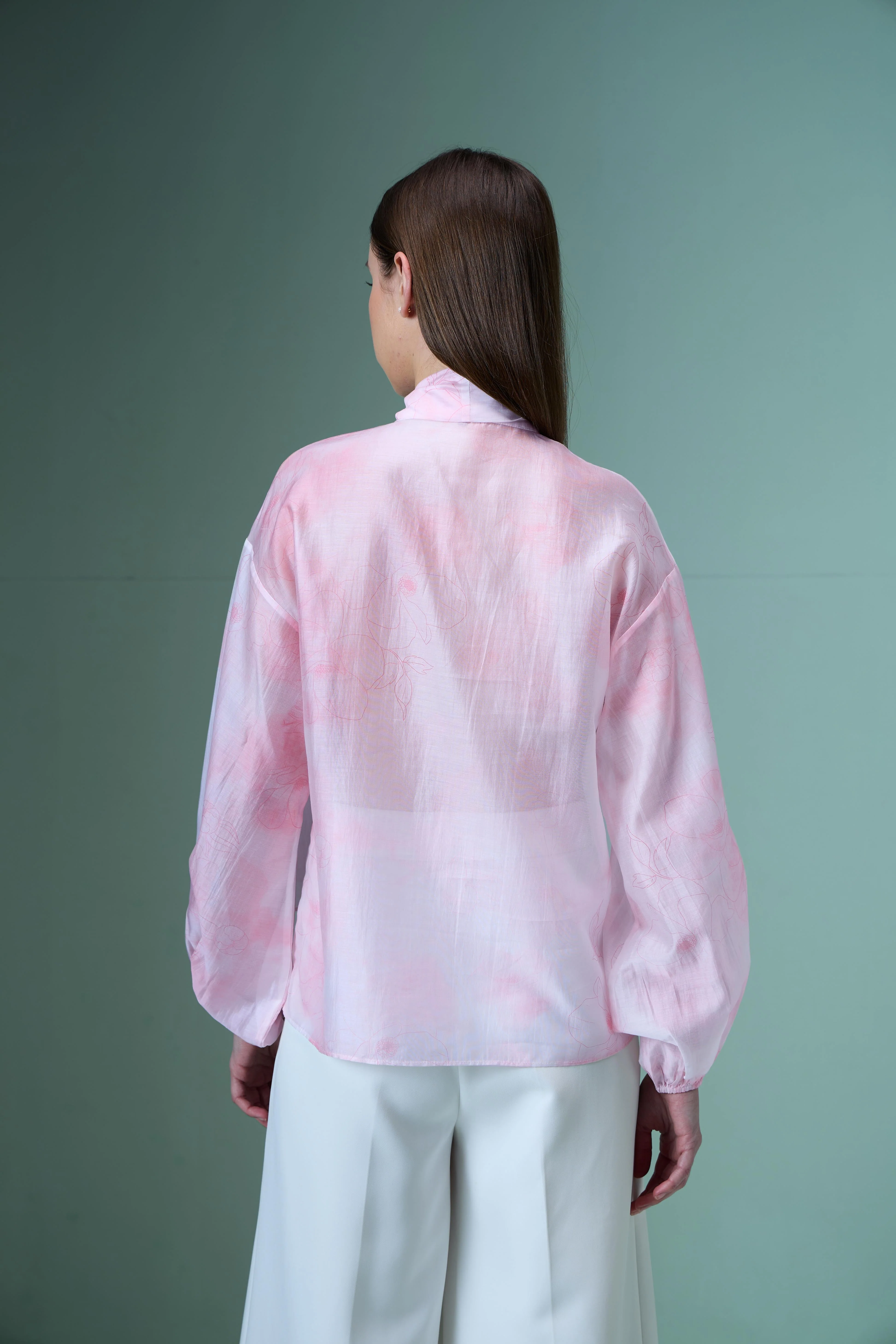 Vero Moda Pink Sheer Shirt - Image 10