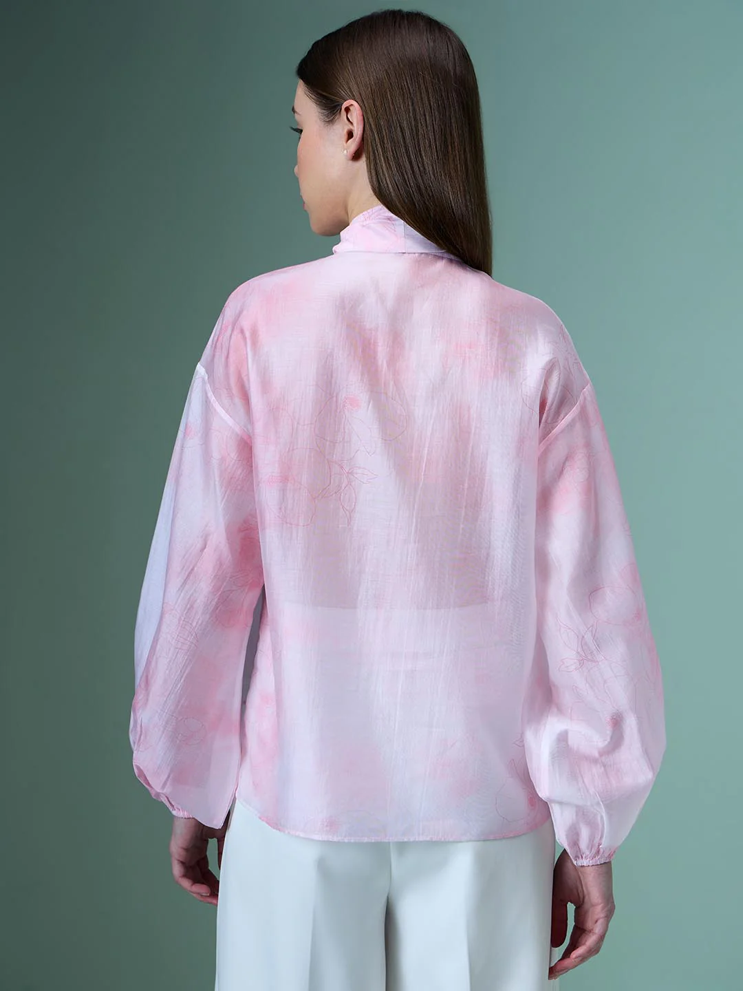 Vero Moda Pink Sheer Shirt - Image 3