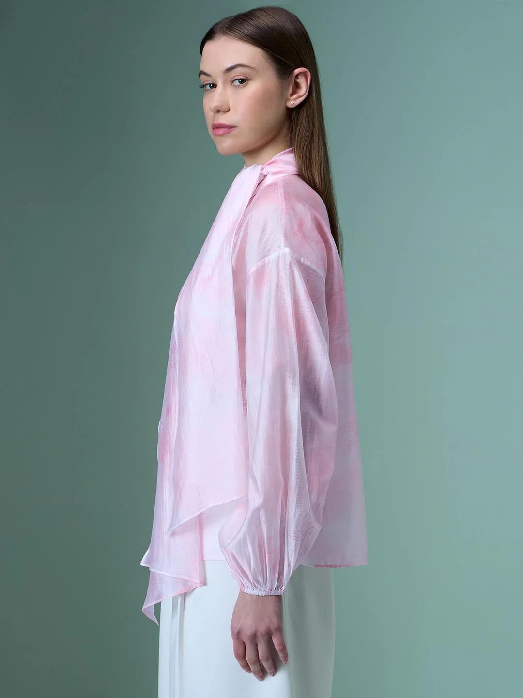 Vero Moda Pink Sheer Shirt - Image 4