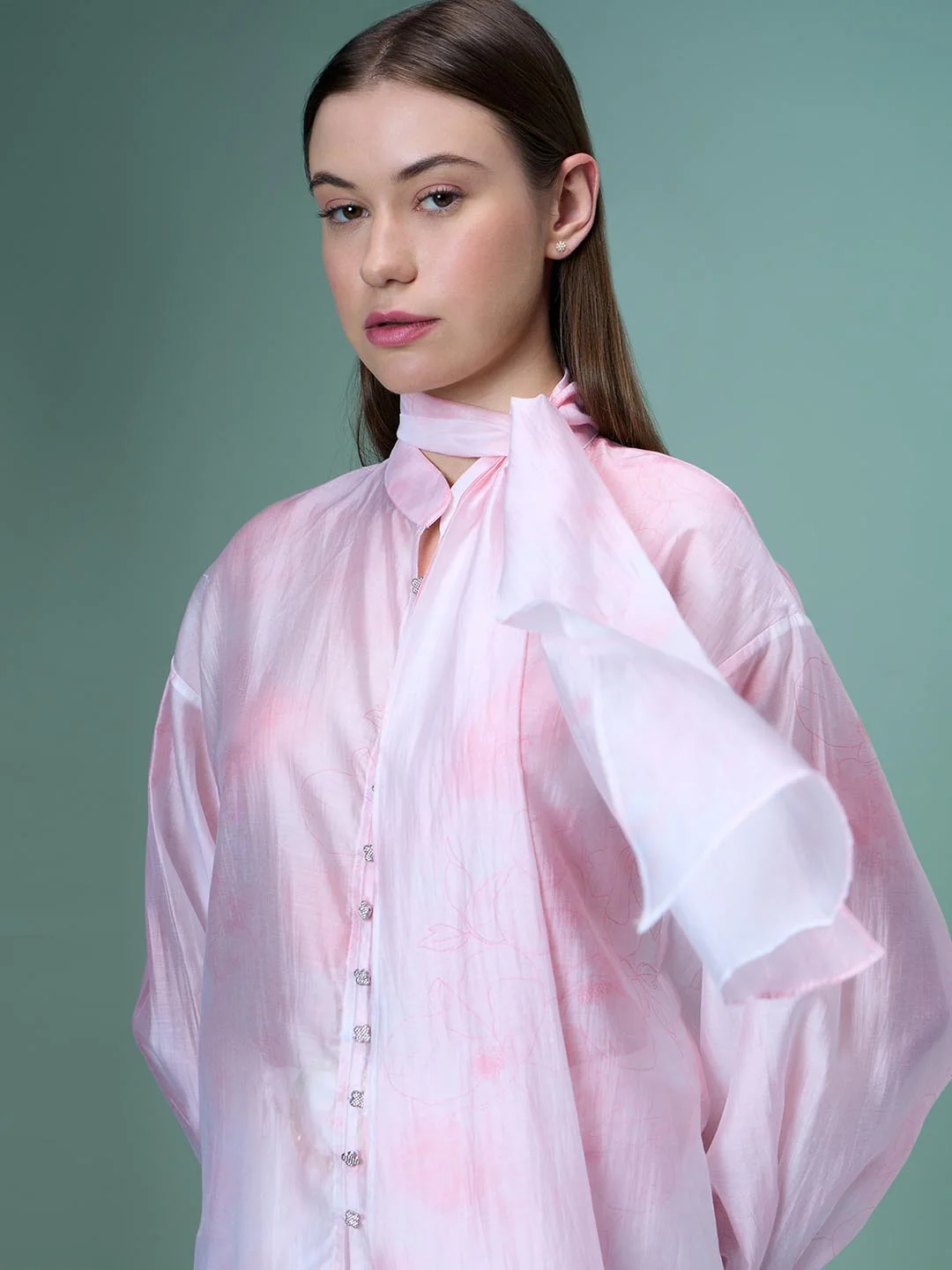Vero Moda Pink Sheer Shirt - Image 6