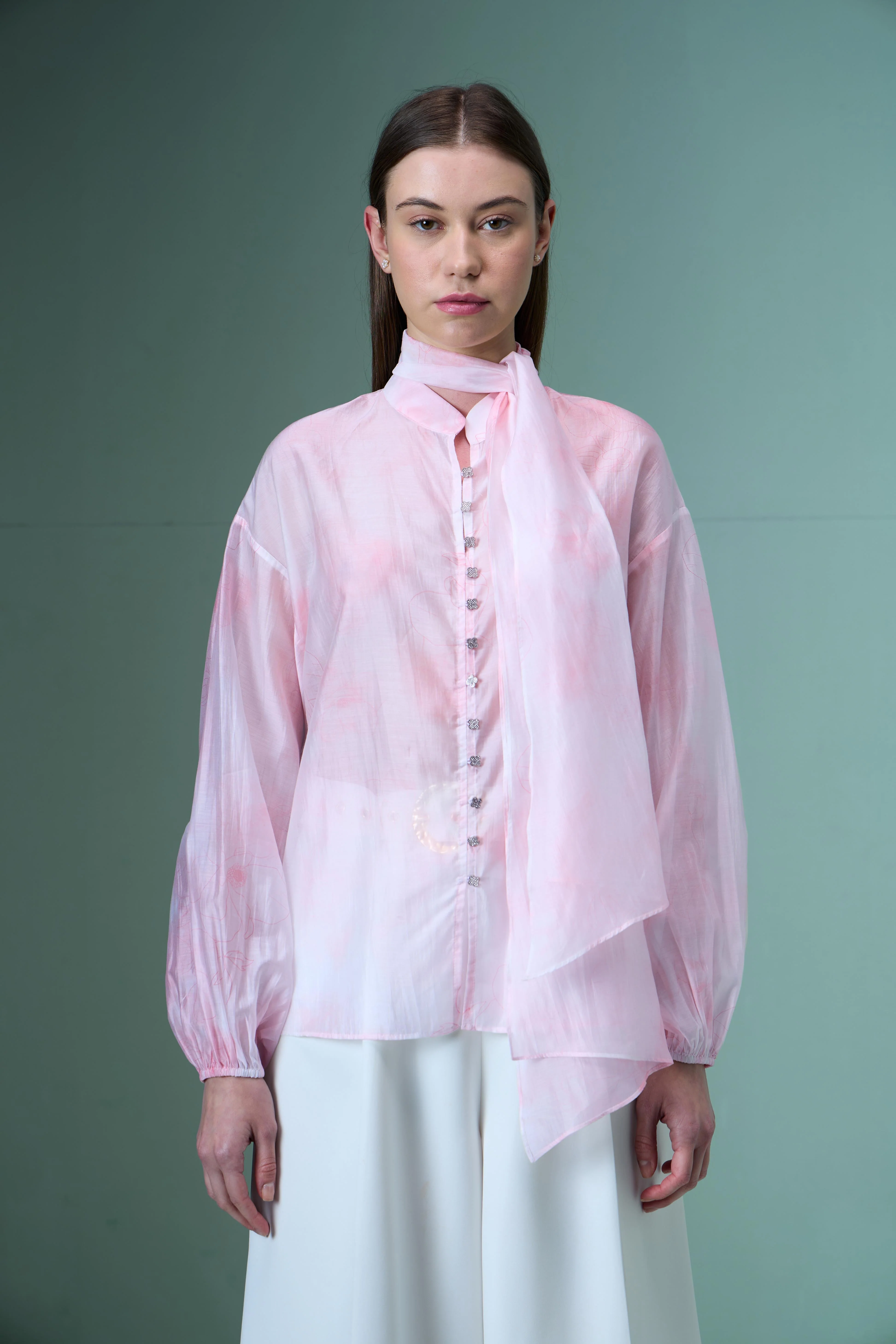 Vero Moda Pink Sheer Shirt - Image 9