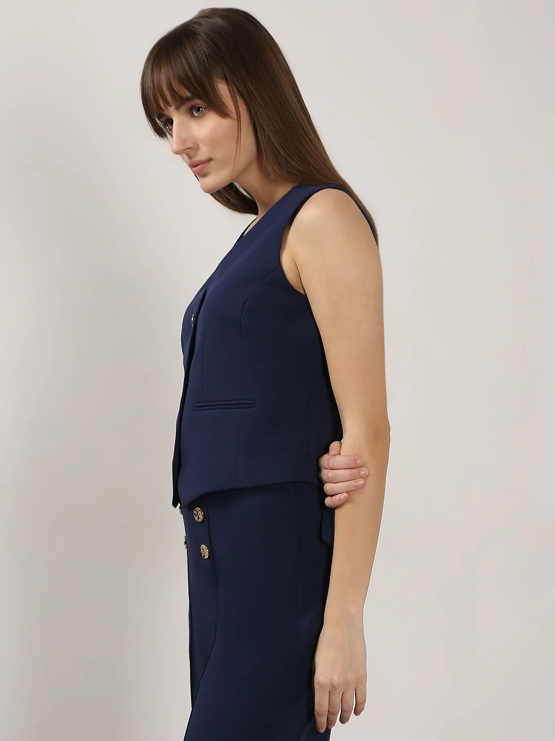 Navy Blue Waistcoat - Image 3
