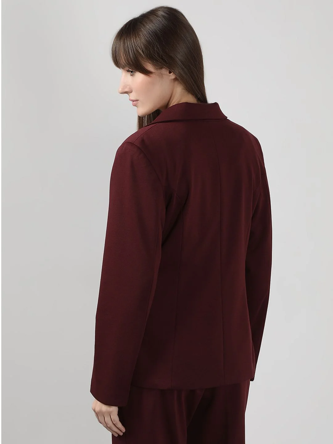 Maroon Tailored Blazer - Image 4