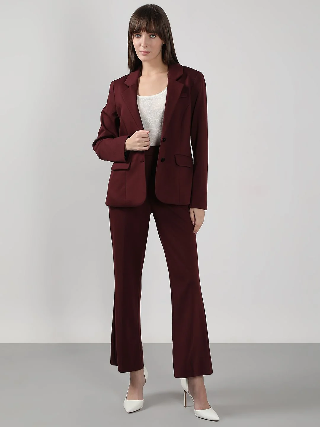 Maroon Tailored Blazer - Image 5