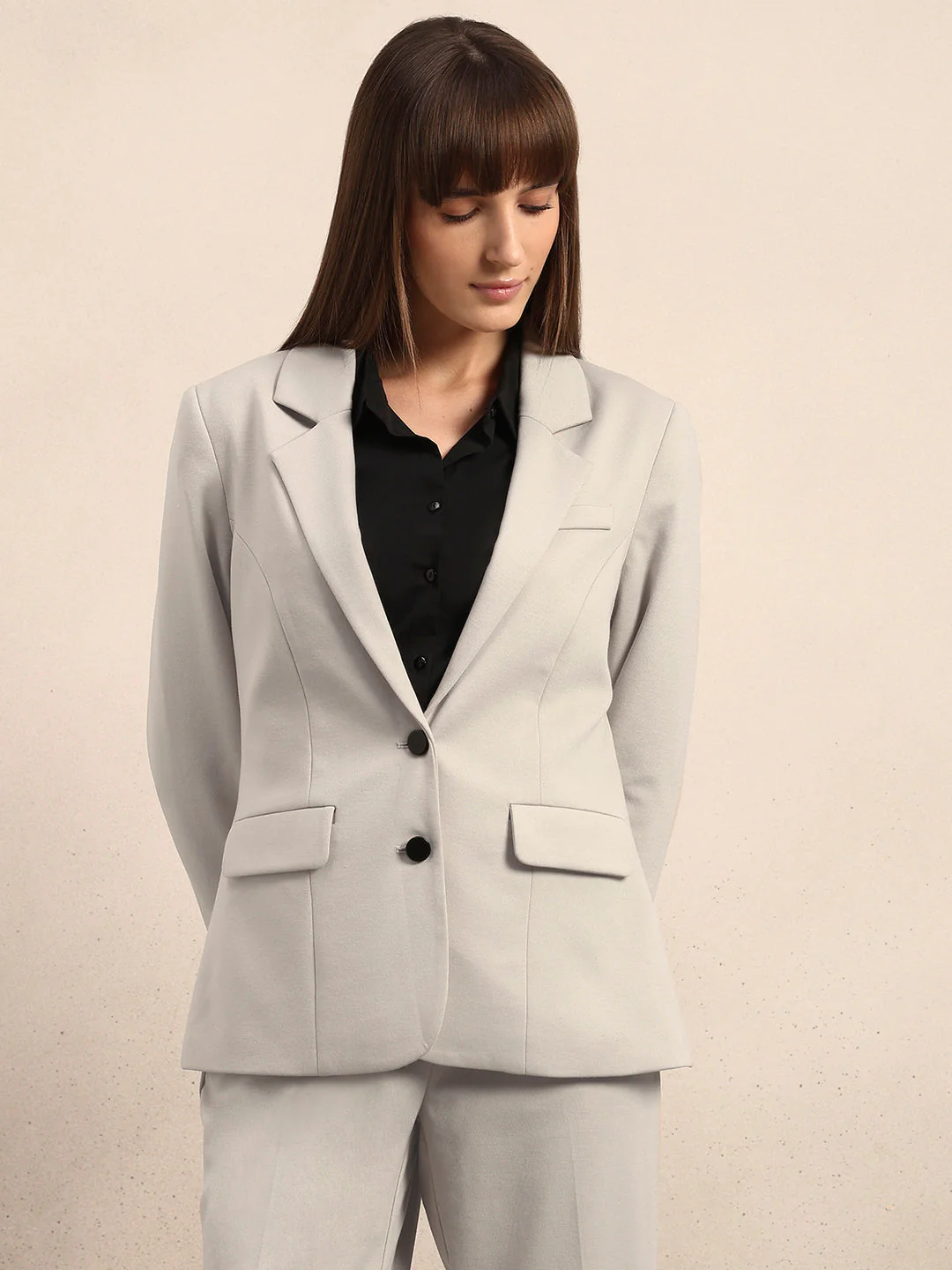 Animal Print Lining Tailored Blazer - Image 2