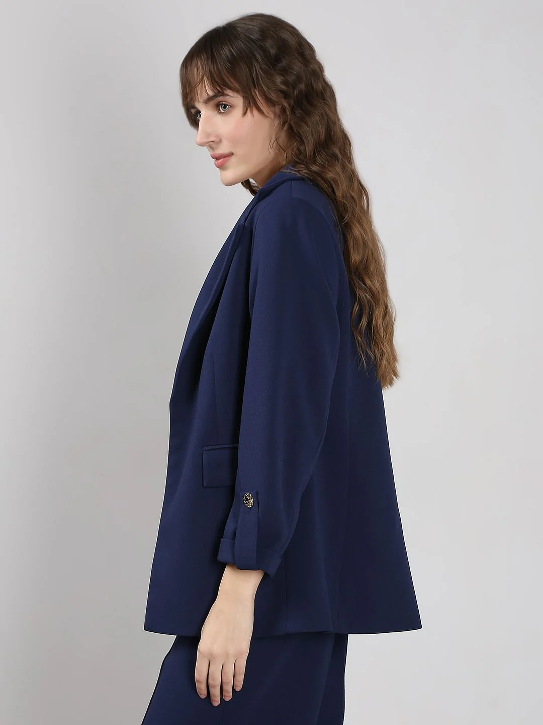Navy Blue Tailored Blazer - Image 3