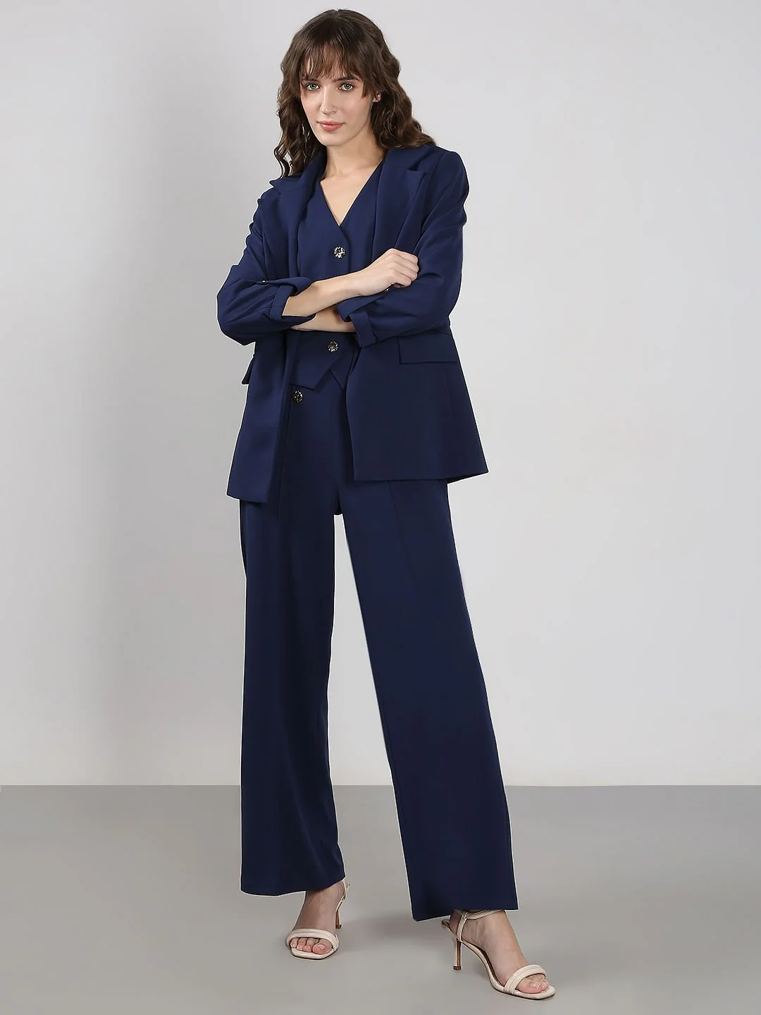 Navy Blue Tailored Blazer - Image 5
