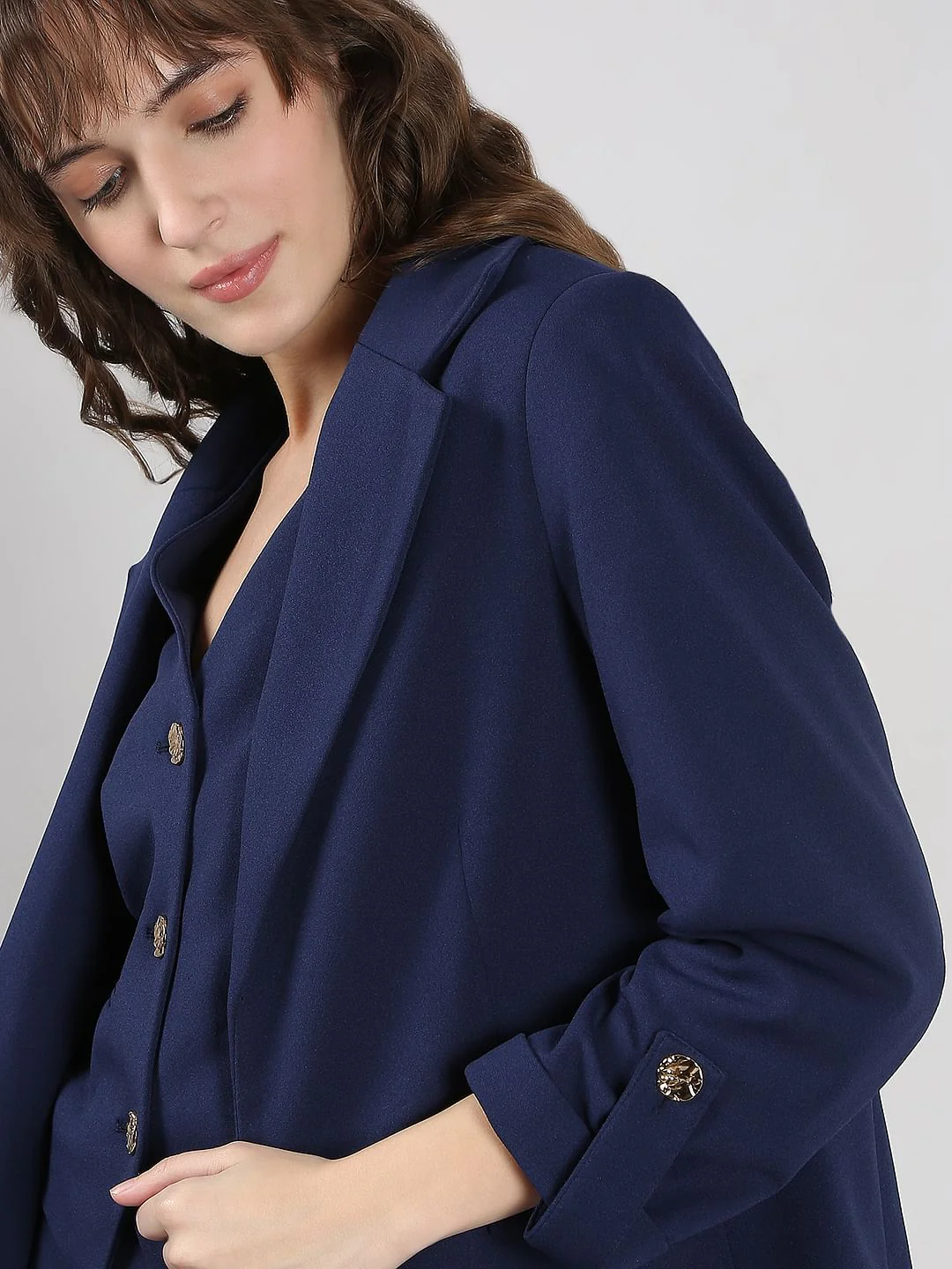 Navy Blue Tailored Blazer - Image 6