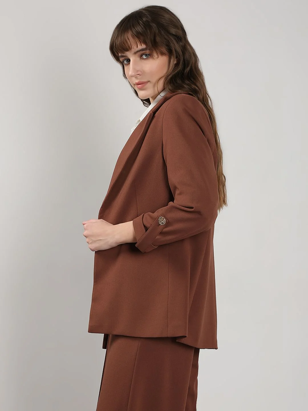Brown Tailored Blazer - Image 3