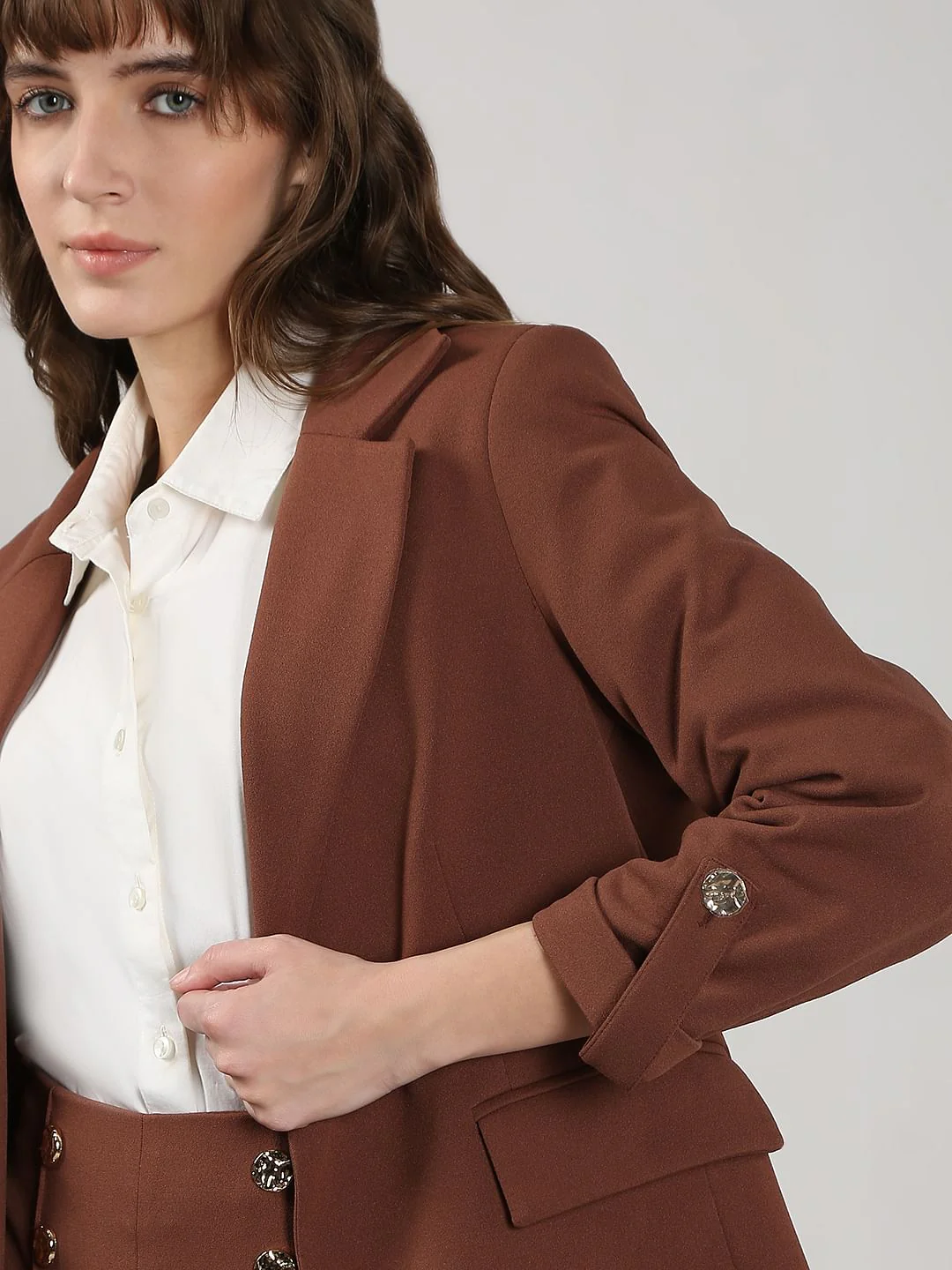 Brown Tailored Blazer - Image 6