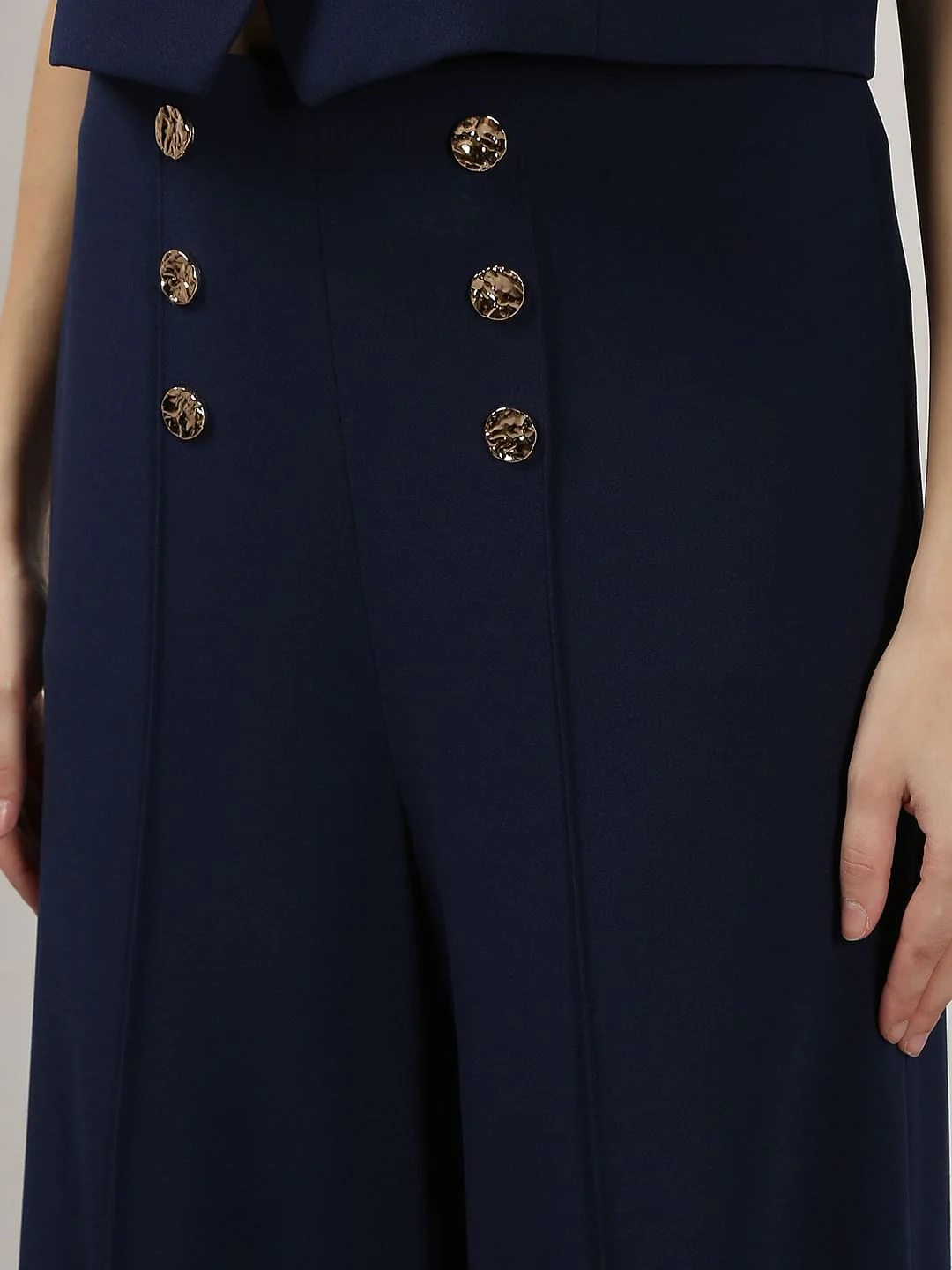 Navy Blue High Rise Pants - Image 8